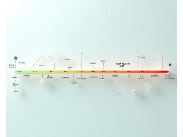 A clean digital interface showing a timeline with green, yellow, and red zones indicating optimal and sub-optimal travel times throughout the day, based on predictive analytics.